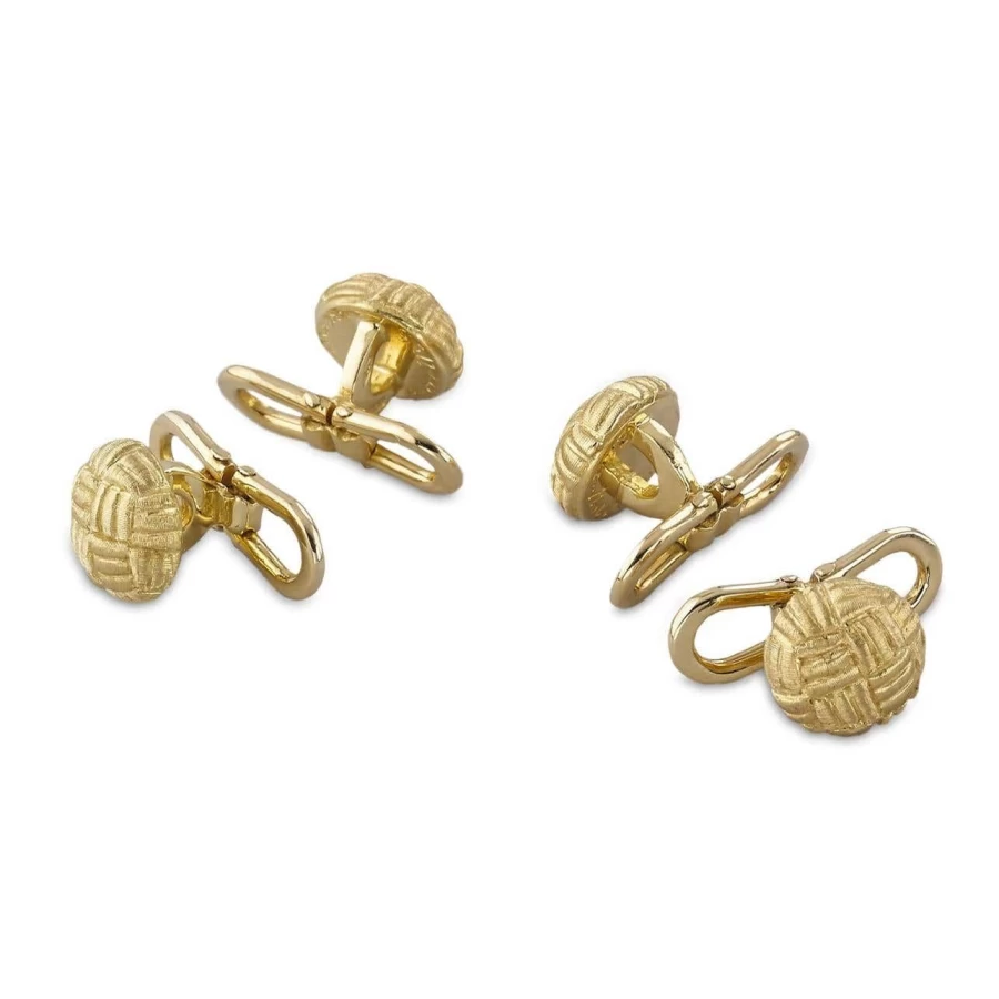 Buccellati Knot Design Sterling Silver Cufflinks for Men - Luxury Italian Jewelry