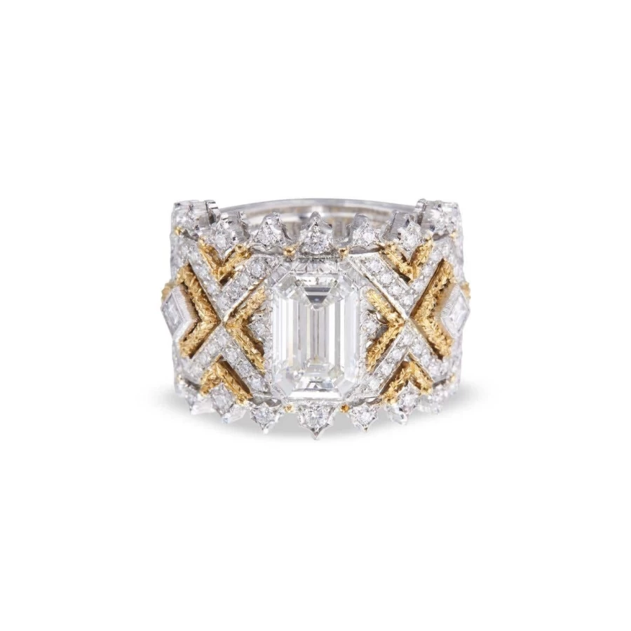 Buccellati Mosaico Diamond Gold Ring - Luxury Italian Jewelry Collection
