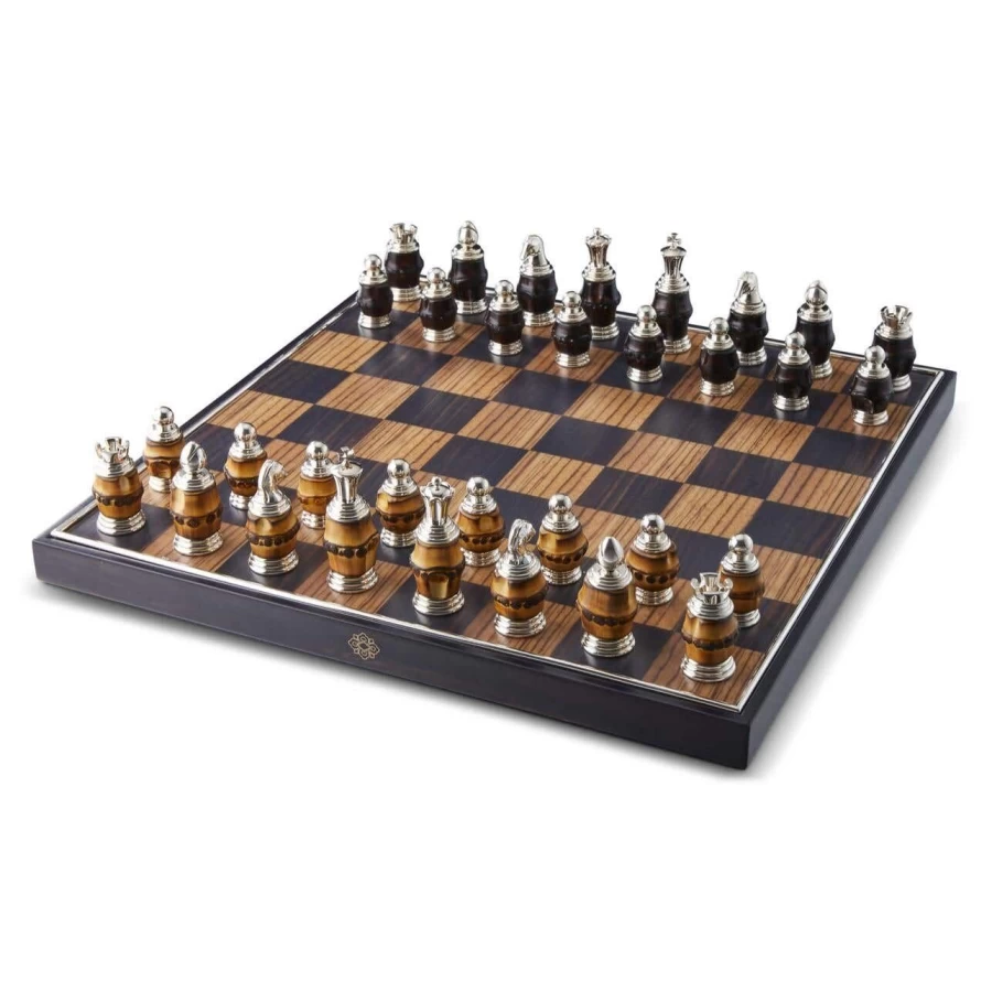 Buccellati Tahiti Chess Set - Luxury Handcrafted Chess Board & Pieces