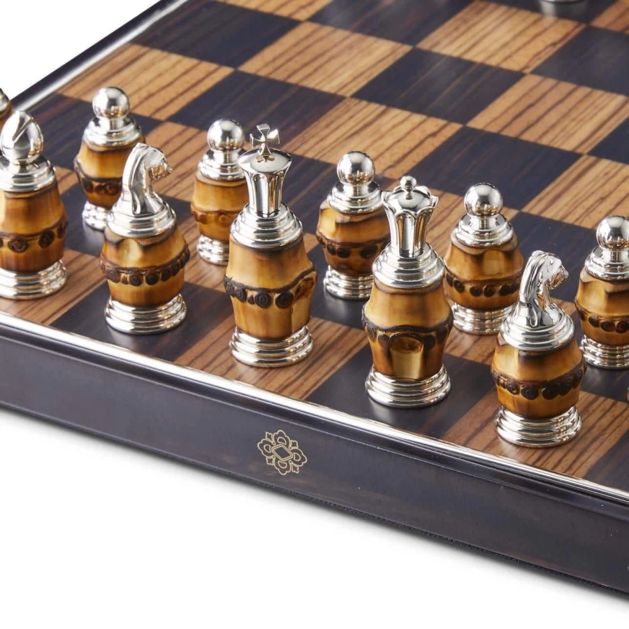 Buccellati Tahiti Chess Set - Luxury Handcrafted Chess Board & Pieces