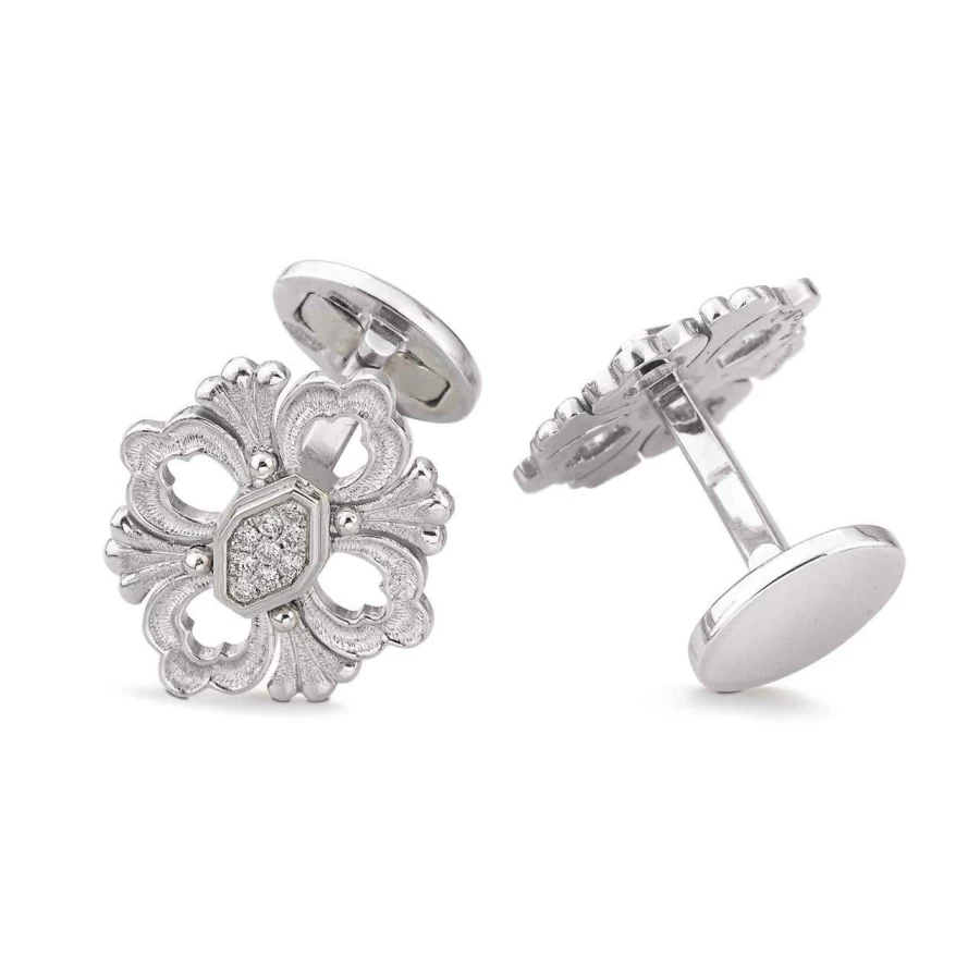 Buccellati Opera Sterling Silver Cufflinks for Men - Luxury Italian Designer Accessories