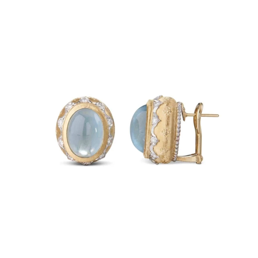 Buccellati Macri Color Gemstone Earrings in 18K Gold